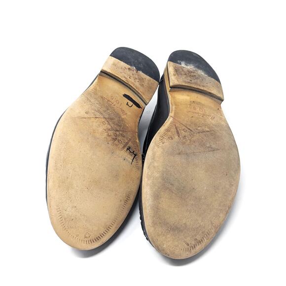 Robert Graham Shoes Mens 10.5 Estefan Leather Black Penny Loafers Slip On